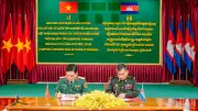 Quân khu 9 bàn giao 12 hài cốt liệt sĩ cho Campuchia