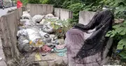 Rác thải ngập ngụa dự án đường Lê Đức Thọ - Phạm Hùng
