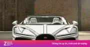 Siêu xe Bugatti W16 Mistral Blanc Eternel độc bản ốp gốm sứ KPM