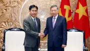 Tô Lâm tiếp Chánh án Tòa án tối cao Lào, nhấn mạnh hợp tác tư pháp