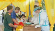 Thái Nguyên lấy mẫu ADN 43 liệt sĩ tại nghĩa trang Yên Đổ