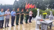Thiếu tướng Lương Đình Chung kiểm tra thu nhận mẫu ADN liệt sĩ tại Gia Lai