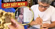 Tiệm khắc dấu gỗ 30 năm ở Hà Nội gây sốt MXH sau video trải nghiệm