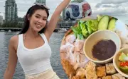 Tiên Nguyễn thưởng thức bún đậu mắm tôm giữa lòng Vancouver