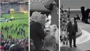 Tổng thống Trump gây chú ý khi nán lại sân khấu trao cúp World Cup