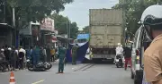 Va chạm giữa 2 xe máy và xe đầu kéo tại Quảng Ngãi, 1 phụ nữ tử vong