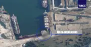 Video tàu chở hàng quân sự cho Ukraine bốc cháy sau đòn UAV Nga