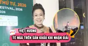 Việt Hương vấp ngã trên sân khấu DANAFF IV sau khi nhận giải