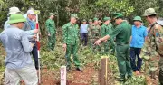 Xác định vị trí mốc phụ và cọc dấu trên biên giới Việt Nam - Campuchia