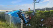 Xe tải lật trên cao tốc Hàm Nghi - Vũng Áng, tài xế tử vong tại chỗ