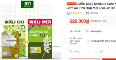 Yêu cầu Shopee, Lazada ngừng bán sản phẩm hỗ trợ giảm cân SlimAura Care X3