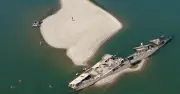 Xác tàu chiến Đức Quốc xã lộ diện giữa sông Danube cạn khô