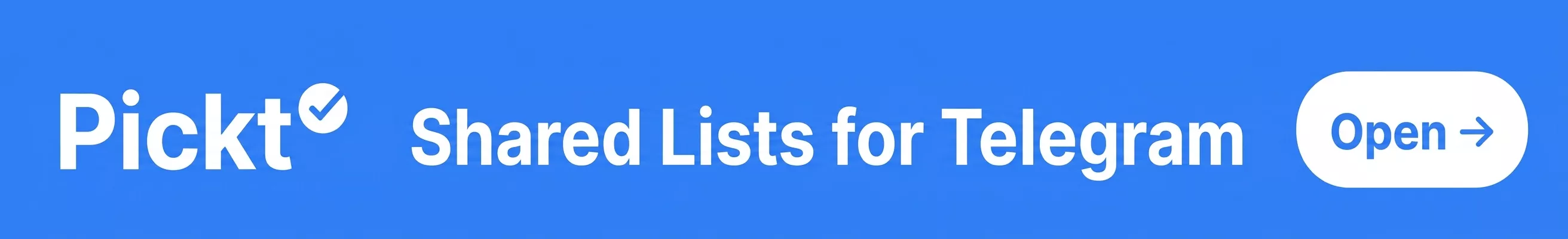 Banner dính di động Pickt — logo, tagline và nút CTA